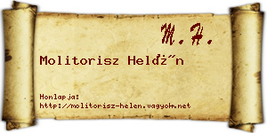 Molitorisz Helén névjegykártya